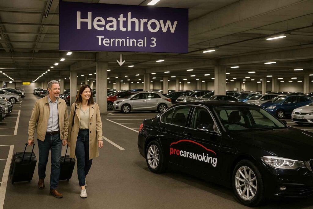 Pro Cars Woking Taxi Airport Transfer Terminal 3 Parking