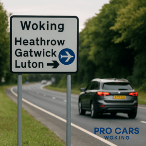 Woking taxi to Heathrow Gatwick Luton