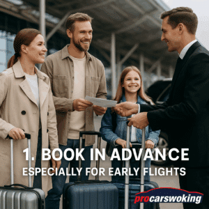 Book in advance your Woking airport taxi