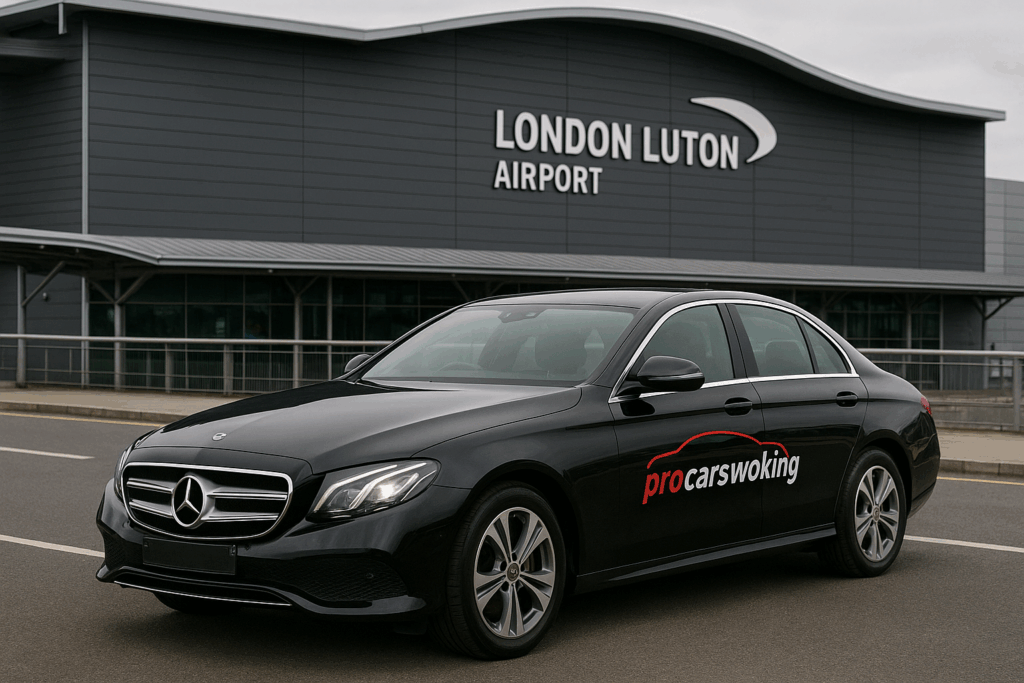 Taxi Woking To Luton Airport