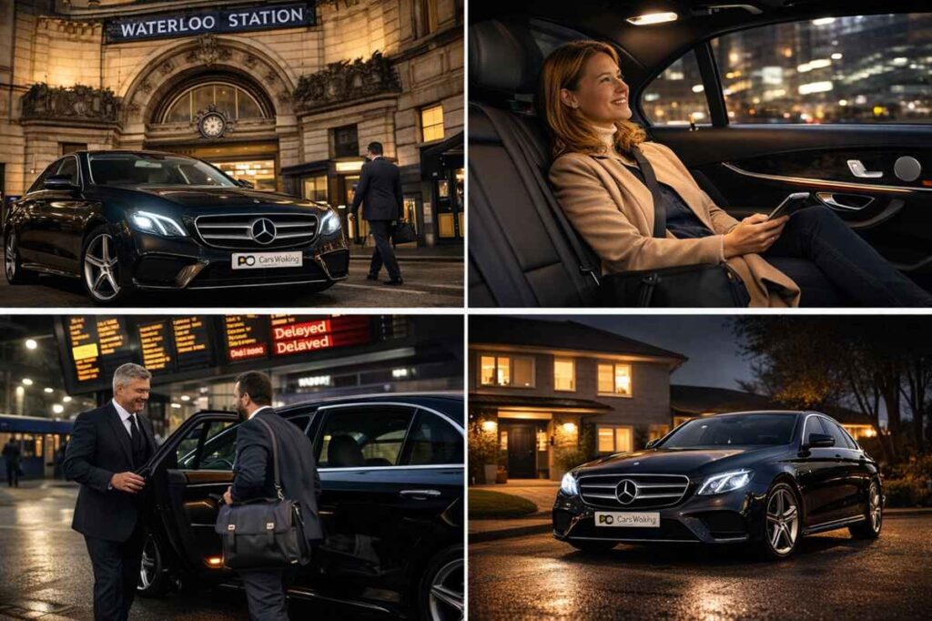 taxi from woking station to waterloo