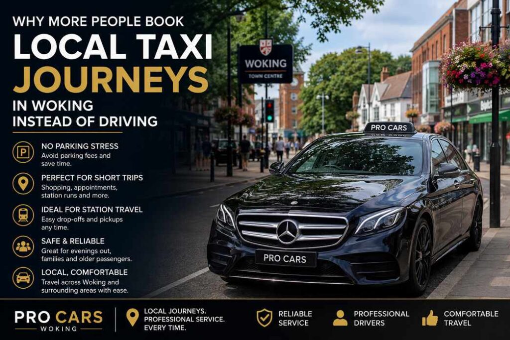 Why More People Book Local Taxi Journeys Woking Instead of Driving 5 Local taxi journeys Woking